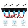 12V 1-5 Gang Universal Toggle Switch Panel USB Car Boat Marine RV Truck Blue LED Styling Accessories Marine Rocker Switch