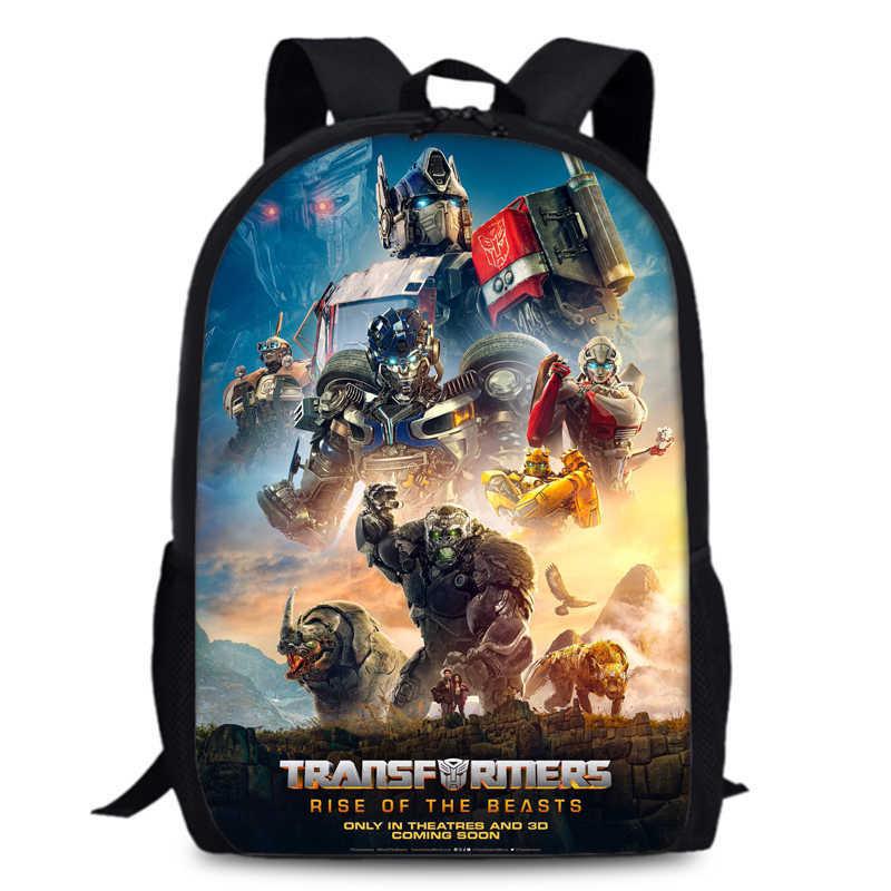 Transformers One 15-inch Durable Polyester Backpack For Students Unisex School Bag