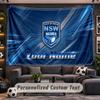 Tapeçaria de Pendurar na Parede Nome Personalizado Padrão NSW Blues Tecido Impresso Personalizado Decoração de Parede
