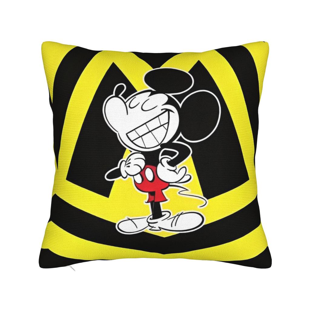 Mickey Mouse Kuddfodral Polyester Kudde för Soffa Söt Känd Tecknad, Avslappnade Kuddfodral