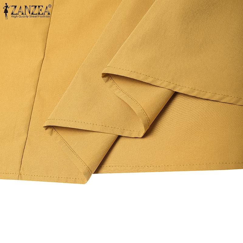 ZANZEA Womens Summer Casual Solid Color A-Line Skirts