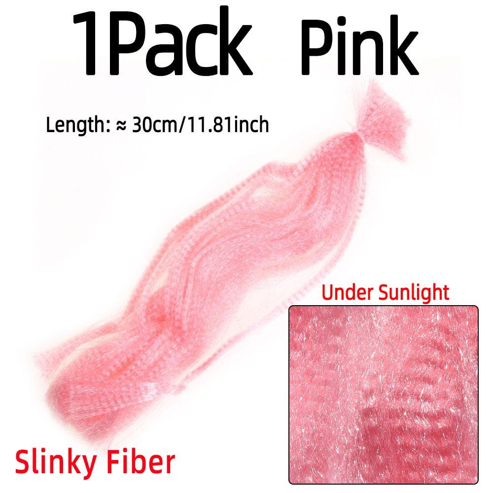 Bimoo Kinky Soft Synthetik Fliegenbinden Streamer Faser Köder Fisch Bleikopf Jig Bindematerial Rosa Chartreuse Rot Orange Gelb