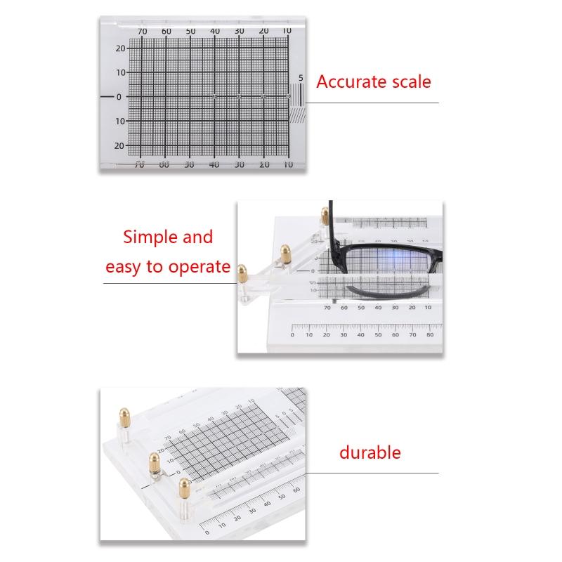 Compact Eyeglasses Parallelism Measuring Tool Frame Parallel Measuring Instrument ABS Material Pupil Distance/Height