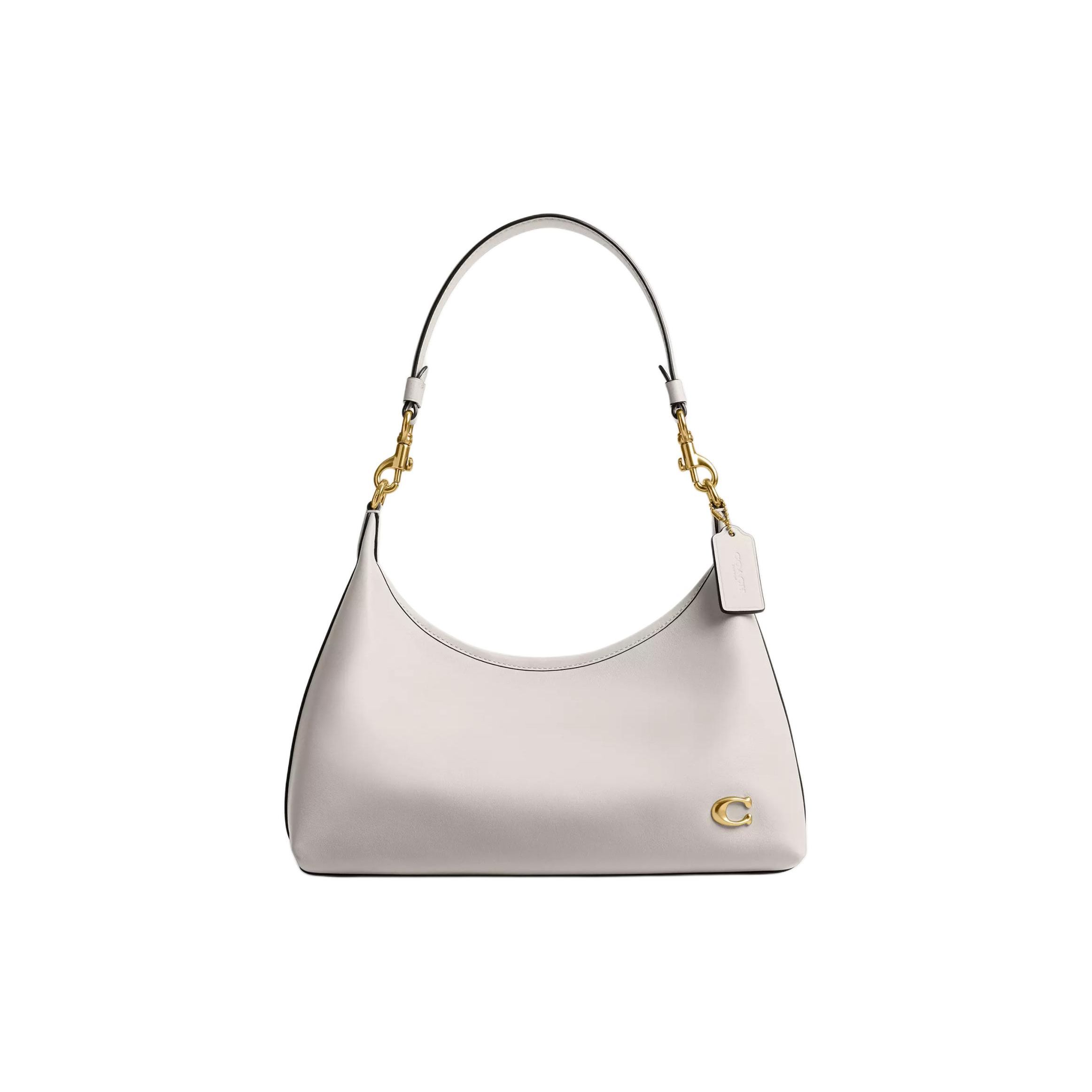 

Coach Juliet 30 Metal Logo Top Zip Closure Glove Tanned Leather Tote Shoulder Bag Large Women bags Brass Chalk CR981-B4HA Basic Set (Bag+Dust Bag)