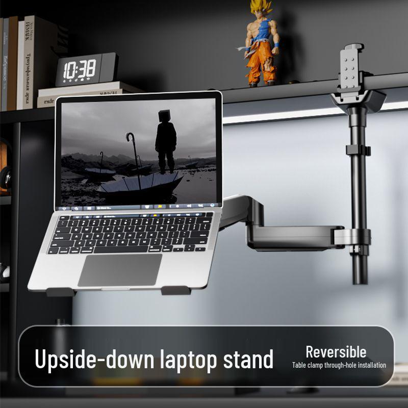 Dual Screen Laptop & Monitor Arm with Height Adjustability