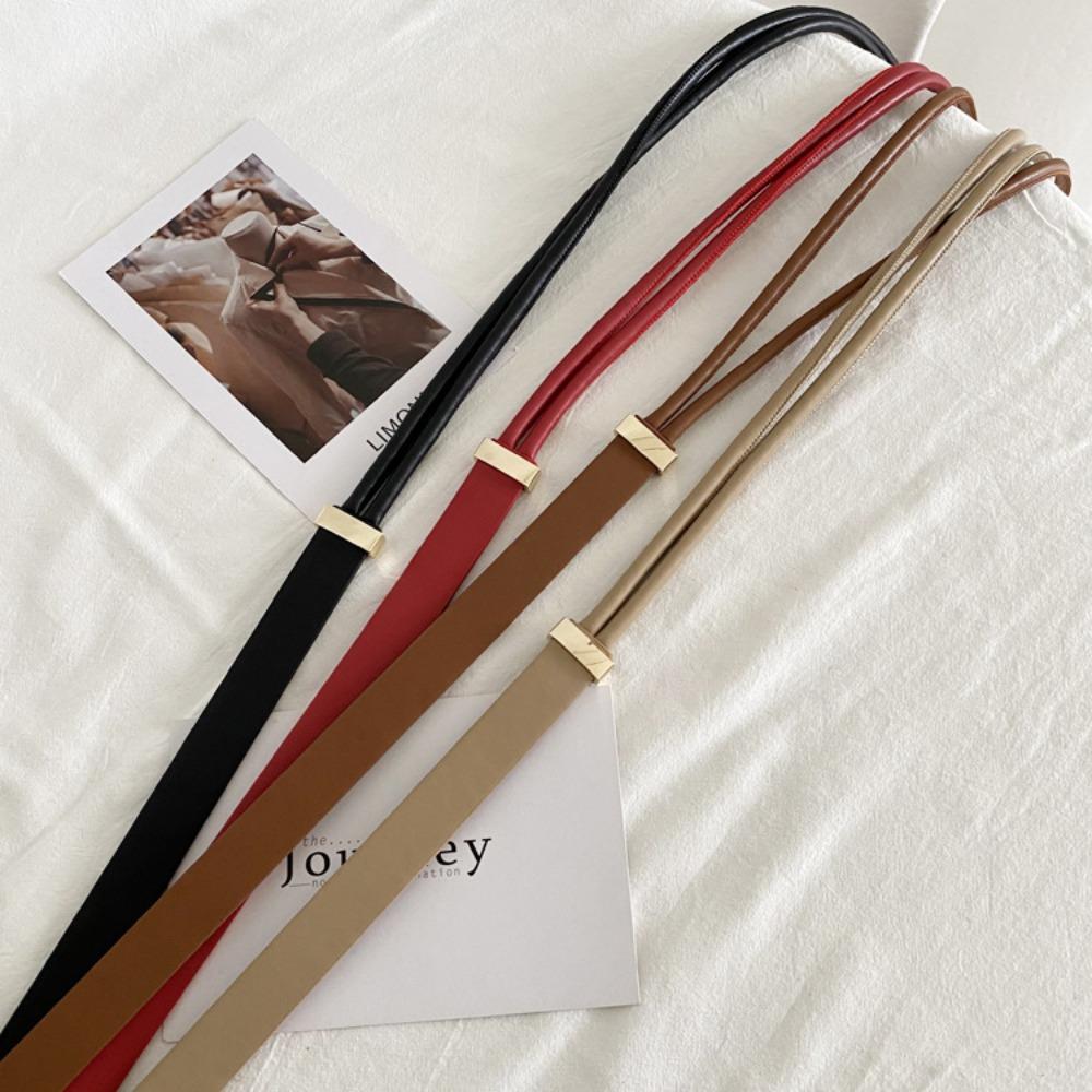 Non-hole Knot Style Belts Lace-up Waist Strap Fashion Adjustable Waistband  Jeans Dress