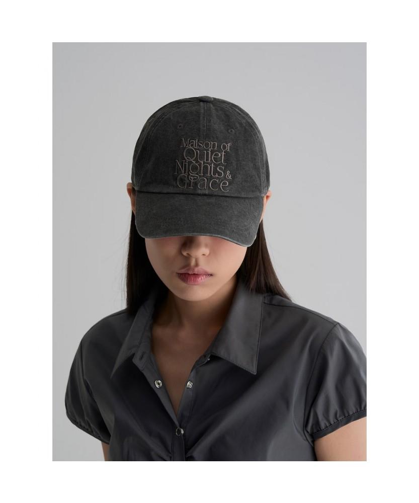 8SECONDS Four-Line Letter Embroidered Ball Cap Ash