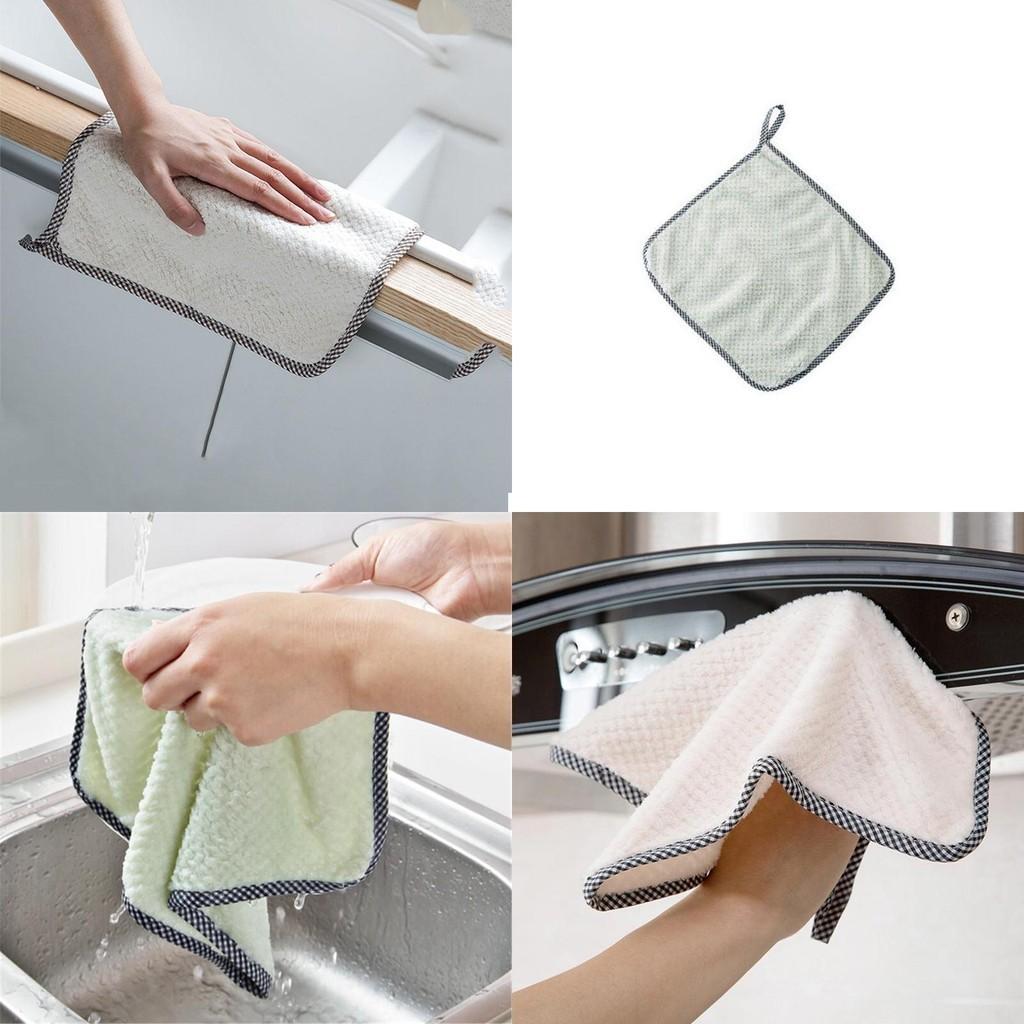 Premium Thickened Coral Fleece Kitchen Dish Cloth Extraordinary Absorbent Cleaning Towel