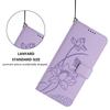 Étui Portefeuille en Cuir à Fleurs en Relief 3D avec Support Livre Pour iPhone 17 16 15 Pro Max Samsung S25 Xiaomi Redmi Note 14 Honor Oppo Fentes pour Cartes Rabat
