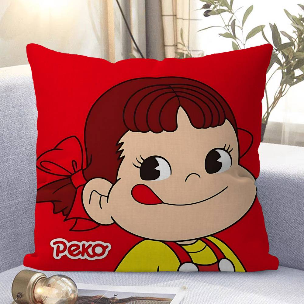 SÖT M-Milky P-Peko-chan Kontors Kudde Kuddfodral Bil Kuddfodral 45X45CM Ländryggskudde Soffa Kuddfodral