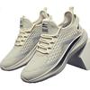 Coconut Men's Shoes, 2026 New Spring Breathable Running Shoes, Soft-Soled Casual Sneakers, Beige, Size 42