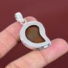 Abalone shell in ammonite doublet opal pendant gemstone pendant handmade jewelry 925 sterling silver pendant birthstone pendant anniversary gifts