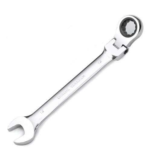 Flex Ratchet Wrench, Combination Wrench with Dual-Use Head, Swivel Ratchet Wrench, Spanner for Car Maintenance and DIY, Plate Ratchet Wrench (12mm)