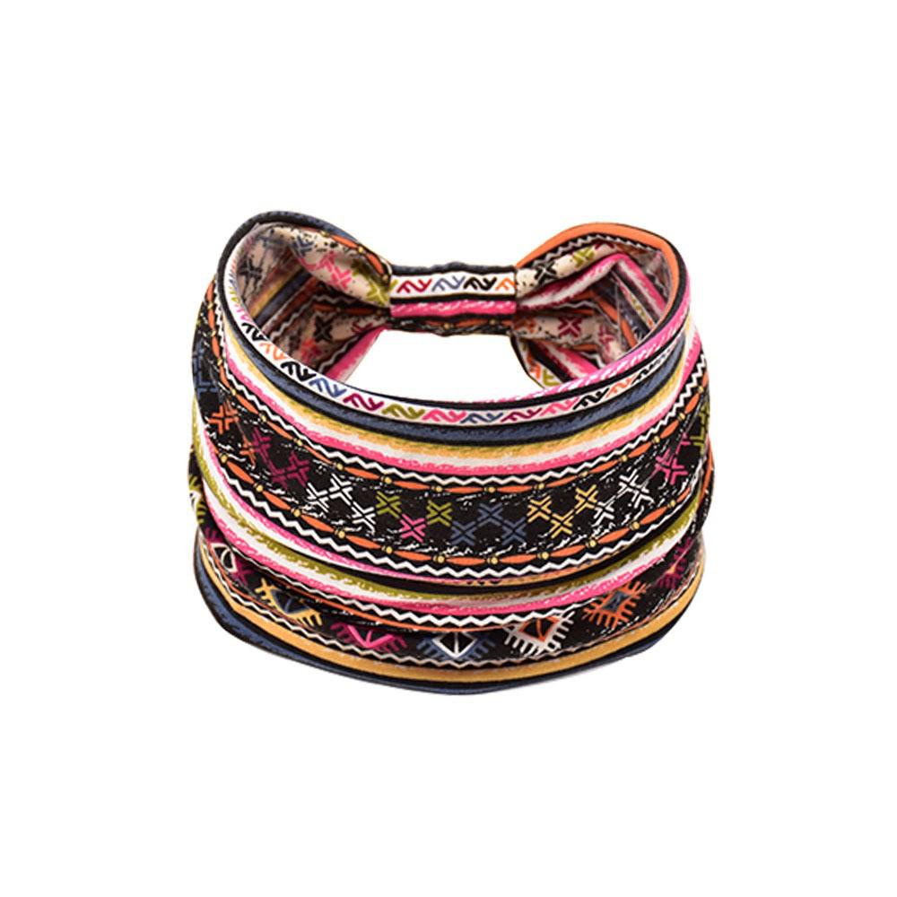 Women's Paisley Sport Yoga Headband - Sweat-Absorbing, Elastic Cotton, Bohemian Style