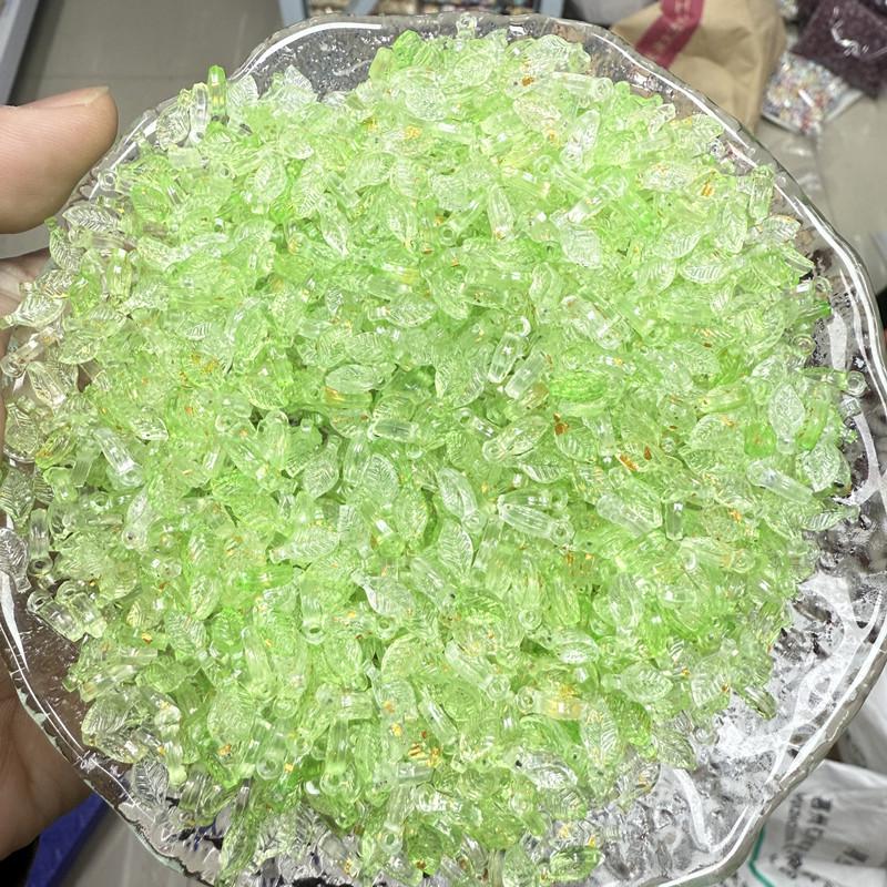 Acrylic Mini Grape Leaf Beaded String for DIY Jewelry Making: Bracelets & Necklaces