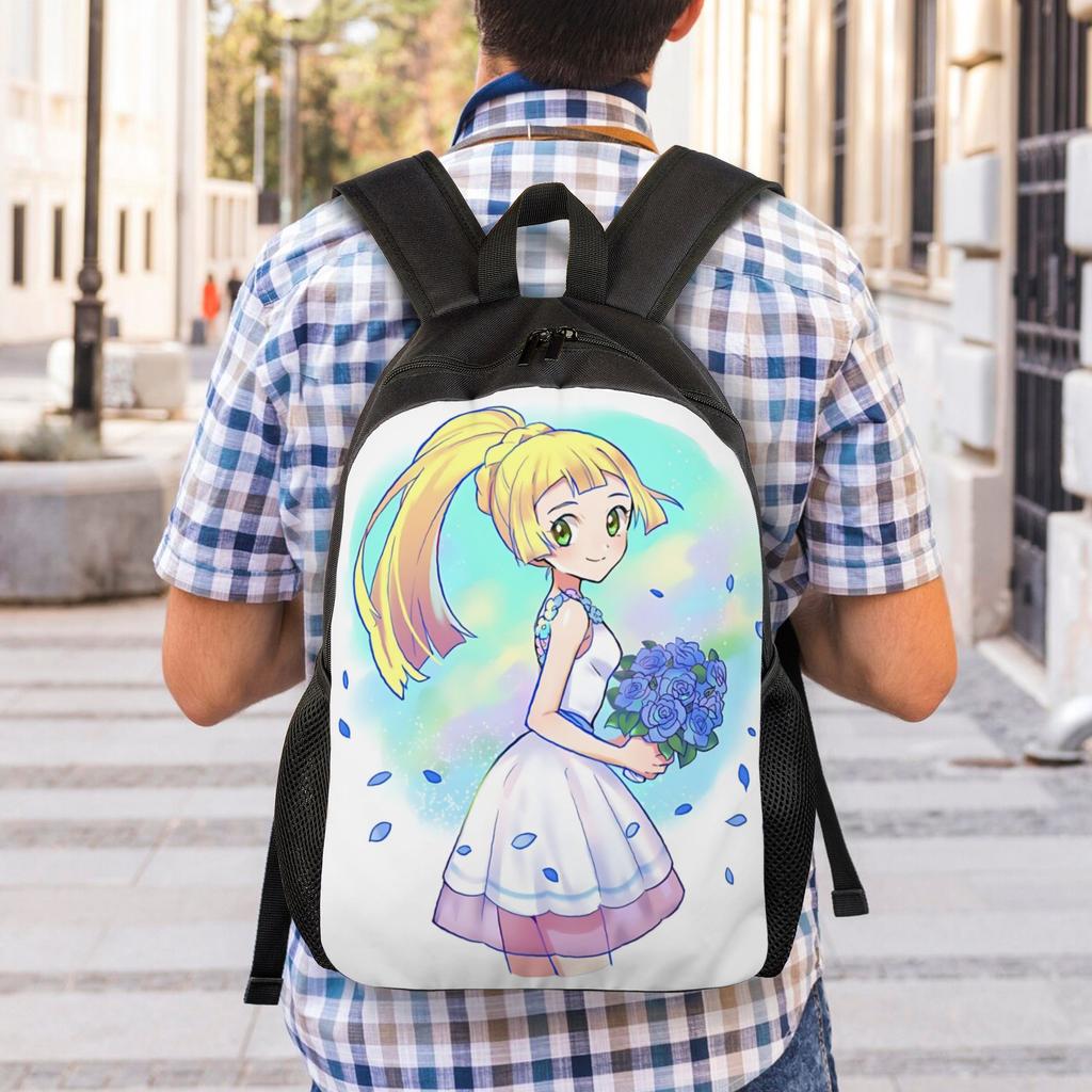 Its Bags Pokemon Backpacks Daypack Summer Vibes Mochila Work Zipper Closure Rucksack