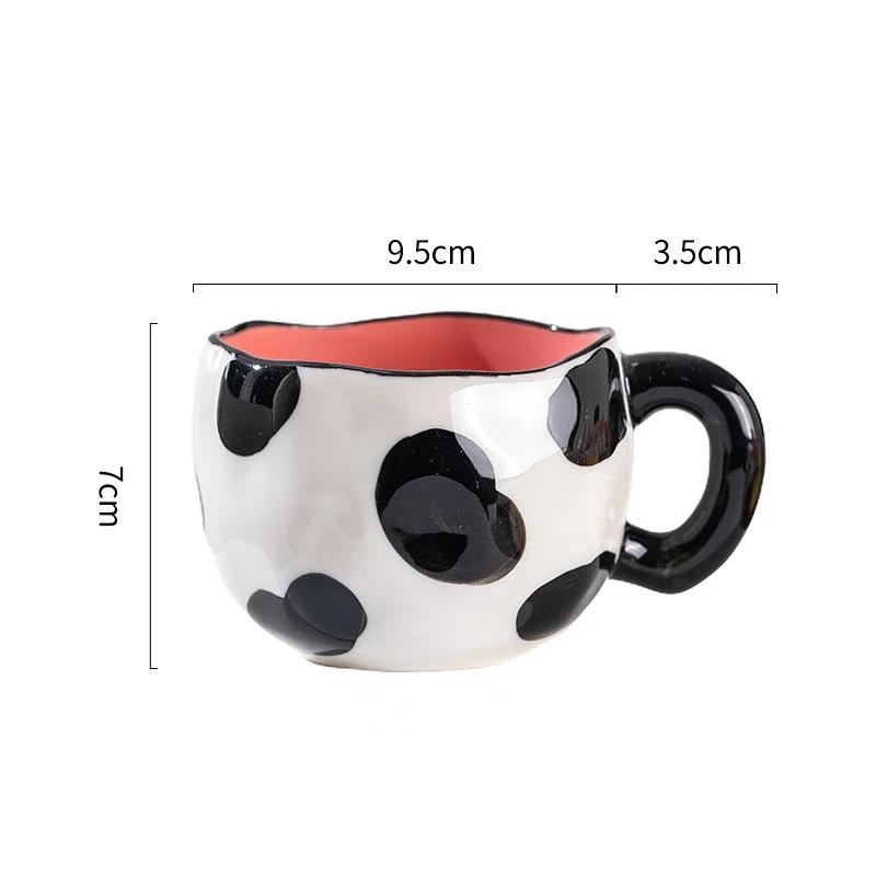 Handmade 300ML Cute Creative Irregular Ceramic Mug for Home Use Flower Clouds Mugs Coffee Cups Breakfast Milk Tea Gift Drinkware