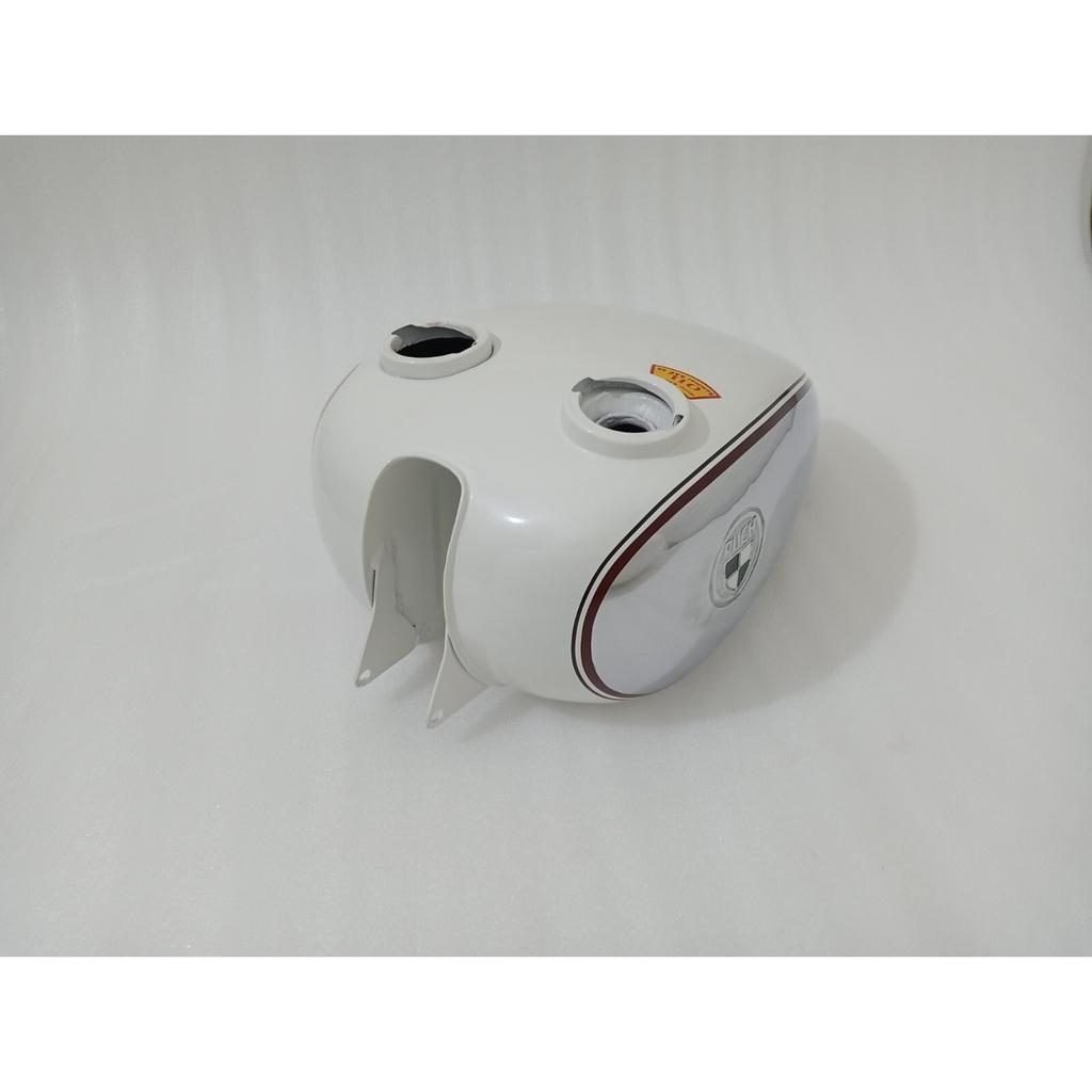 PUCH 250 TF 1952 250Cc White & Chrome Steel Petrol Fuel Tank With Cap |Fit For