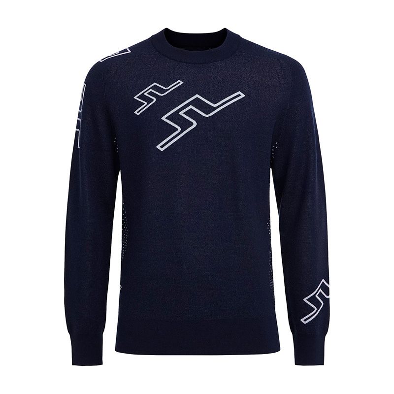 

Высококачественный трикотаж Мужская модная спортивная одежда На все случаи жизни Модная Классическая мода Осень Гольф K-стиль Navy blue M