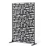 Metal Privacy Screen 47" X 76" Outdoor Privacy Screens & Panels Black