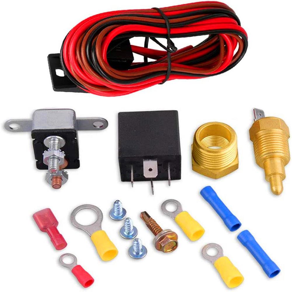 40 Amp Dual Electric Fan Radiator Wiring Kit Wiring Relay Kit Automotive Wire Harness Temperature Switch Easy To Install ACC