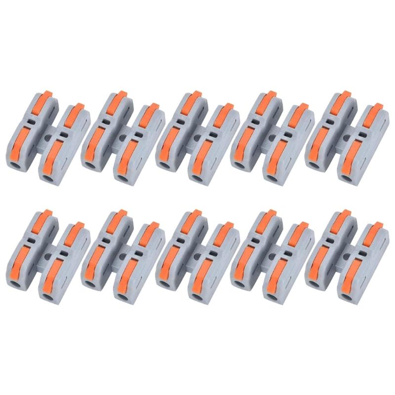 10Pieces Practical 2 Poles Cable Connectors for Efficient 12V Wiring Solution In Car and Trucks Easy Installion Designs