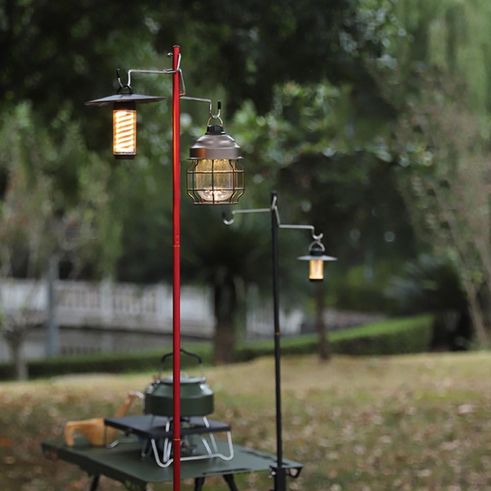 Camping Lantern Stand Portable Light Stand Camping Folding Lamp Pole for Camping Fishing Picnic BBQ Outdoor Activities
