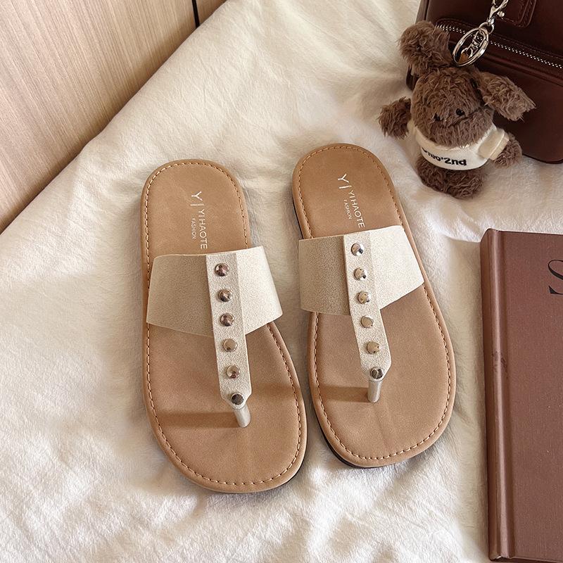 Flats Women's Slippers Clip Toe Summer Woman Sandals 2026 Fashion Beach Flip Flops Fashion Cozy Slides Women Sandalias De Mujer