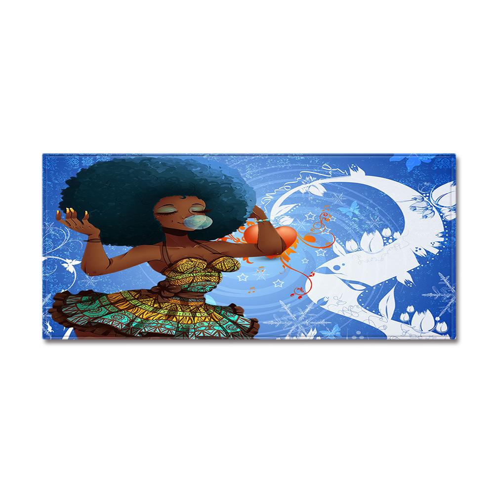 African Women'S Theme Carpet Long Floor Mat Doormat