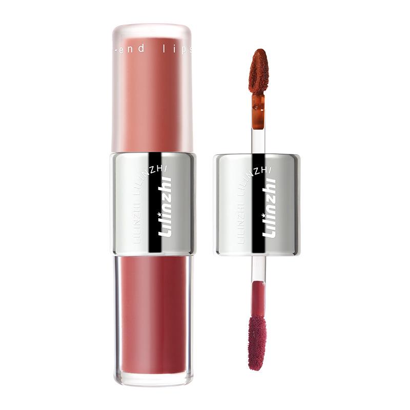 Lilinxhi Misty Party Dual Lip Glaze: Matt Spiegel & Weicher Nebel, Pigmentiert, Aufpolsternd, Nicht Verblassend.
