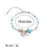 Classic Boho Blue Starfish Beaded Bracelet for Women Summer Charm Shell Pendant Bracelet Handmade Adjustable Friendship Jewelry