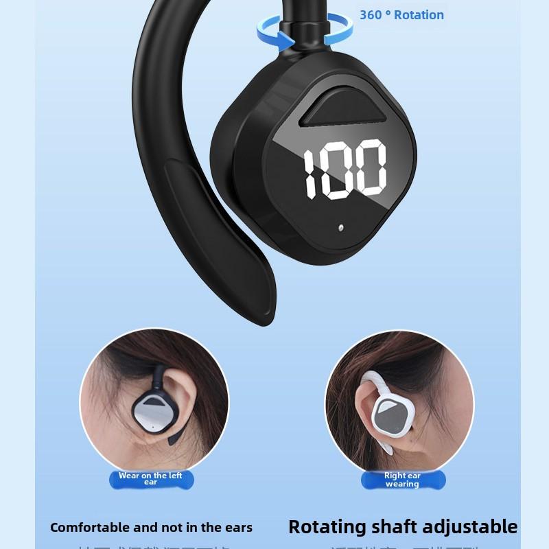 New Noise-cancelling Wireless Bluetooth Headset Digital Display Not Ear Large Power Long Endurance Car Sports Headset 5.3