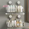 M-1PC Suction Cup Washbasin Storage Rack Self-Adhesive Bathroom Organizer No Drilling Required Punch-Free Installation