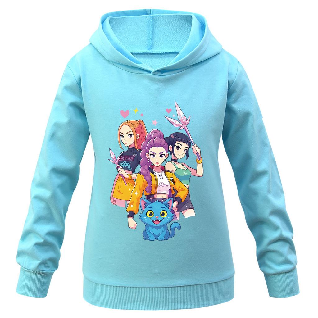 

Дитячі Дівчата Аніме Мультфільм K-POP Румі Зої Міра З Принтом Повсякденні Толстовки з Довгим Рукавом 170cm