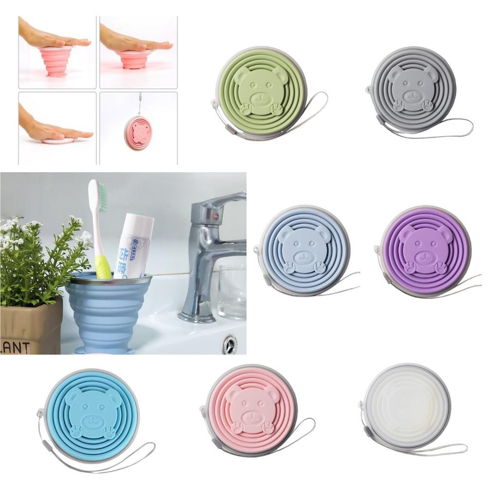 Portable Outdoor Travel Collapsible Silicone Cup Candy Colors