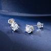 Klassische Moissanit Ohrstecker S925 Silber Krone Ohrstecker Damen Brillanter Diamant Hochzeit Verlobung Ohrringe