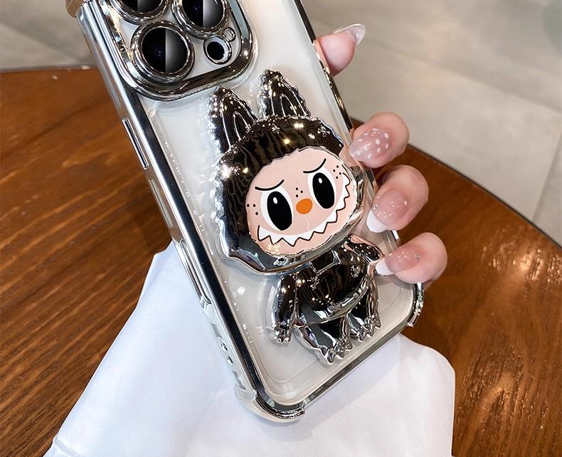 Suport tip oglindă pentru husă iPhone 17, Folie pentru lentilă iPhone 15 Pro Max, Rezistent la cădere iPhone 14, Desen animat iPhone 13, Design pentru femei iPhone 12