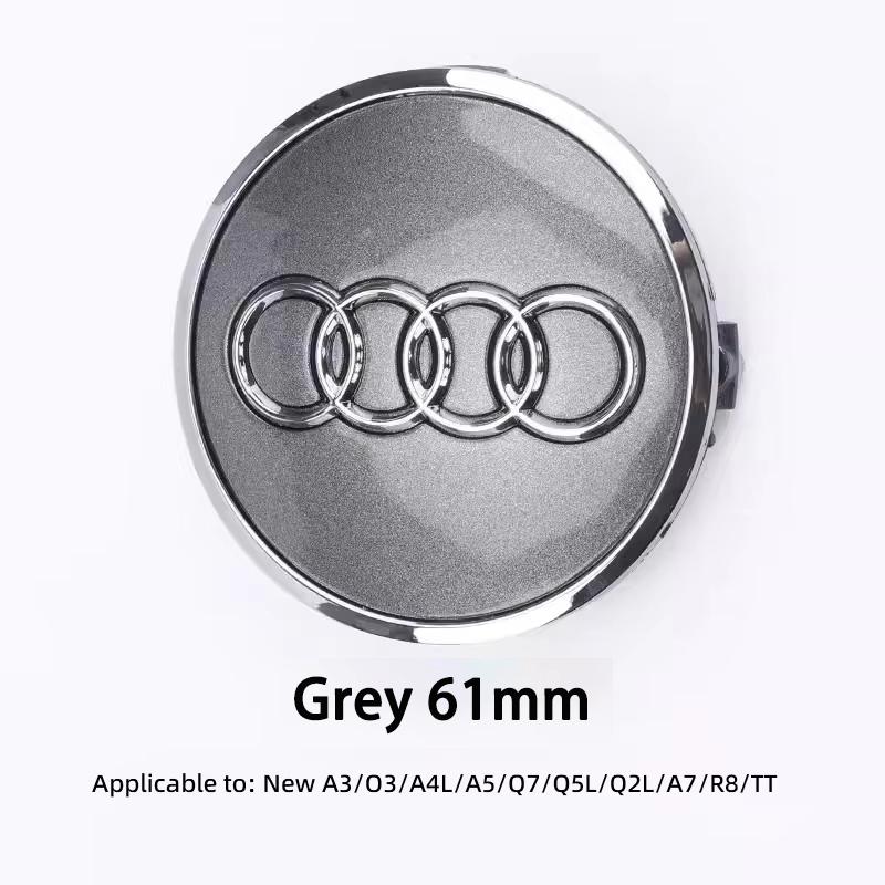 4Pcs Car Wheel Center Hub Cap Tire Rim Cover Decoration For 1s Sline A3 A1 A4 B8 B7 A6 C7 A5 A7 A8 B9 B6 C6 Q2 Q3 Q5 Q7 Q8 TT
