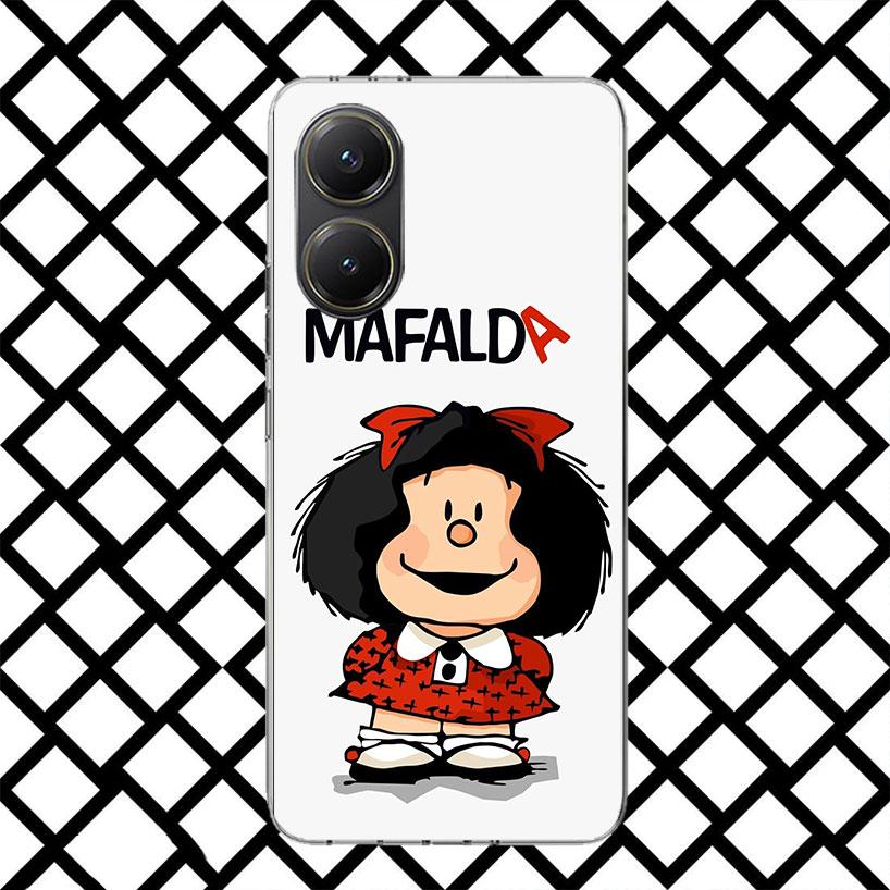 Cartoon Cute Mafalda Phone Case for Xiaomi Poco F7 Ultra X7 X6 X5 Pro X4 Gt M8 M7 Redmi 15 15C 13 13C 12 12C Soft Cover Fundas P