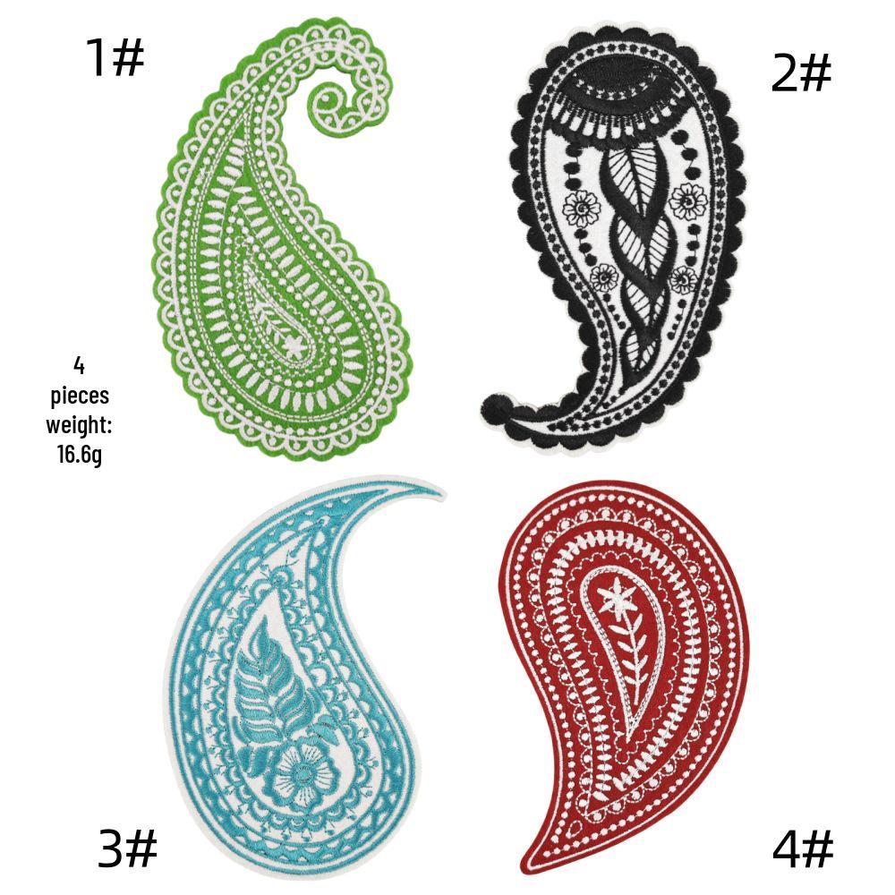 

Хенна Тату Тканинна Наклейка: Порожня вишивка пейслі патч аксесуар для одягу