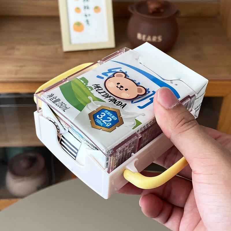 Portable Children'S Milk Cup Holder Durable With Handles Anti-Overflow Cup Holders Milk Accessories Milk Cup