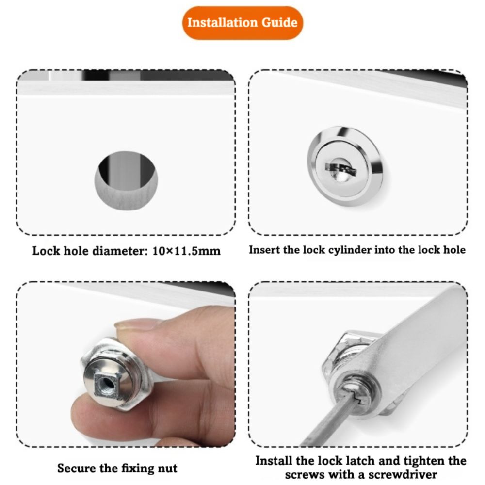 with 2 Spare Keys Cabinet Lock 16/20/25/30mm Mailbox Lock for Furniture Mailbox Filing Cabinet