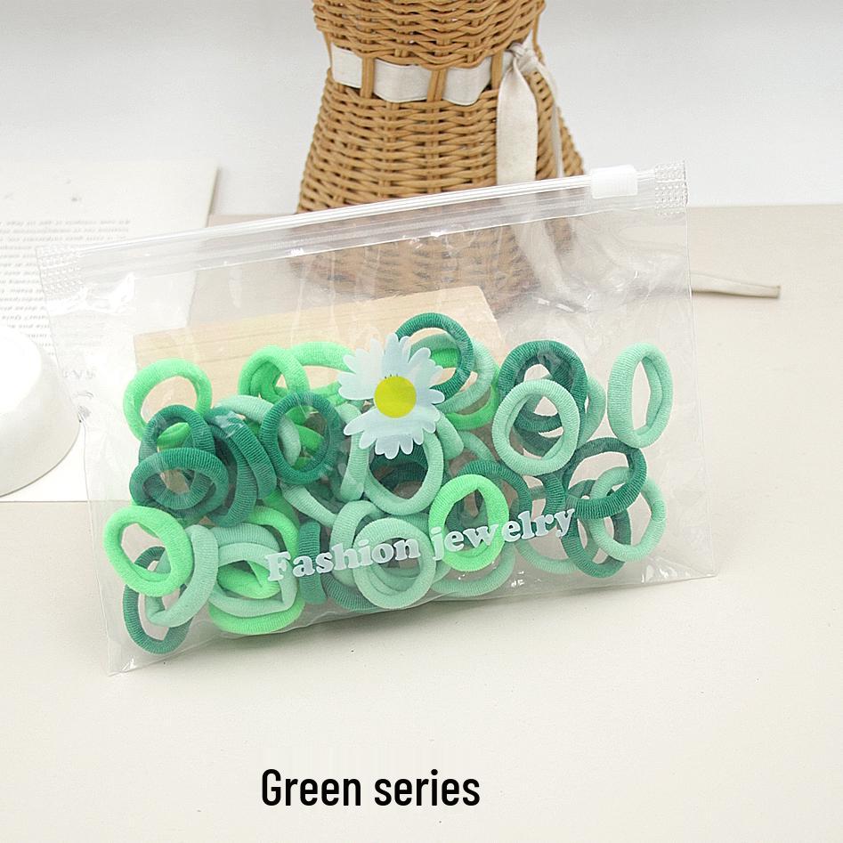 Korean Style Cute Elastic Hair Ties for Little Girls – Adorable Rubber Band Accessories