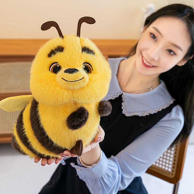 Cute Big-eyed Yellow Bee Plush, Soft Cuddly Doll for Home Decor and Birthday Gifts