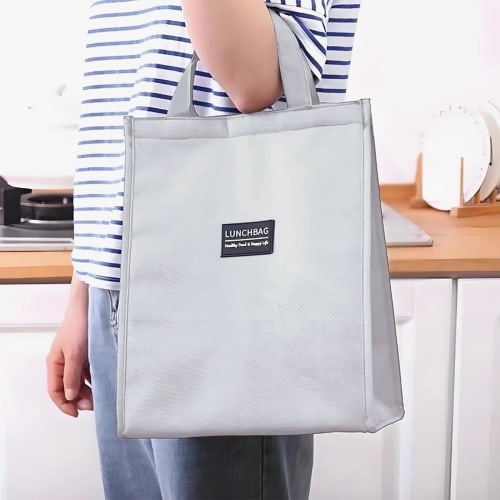 NautoUS Lunch Bag, Waterproof Food Storage Bag, Insulated Lunch Bag, Thick Aluminum Foil, Large Lunch Bag for Commuters and Students, Ice Bag, Ice Pac