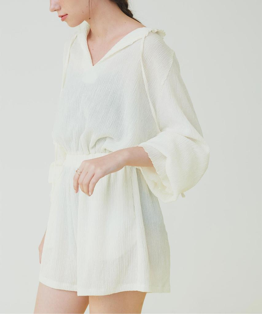 Ärmelloser lockerer Jumpsuit/Rash Guard DFXM0560 für Damen, Limette, Größe L