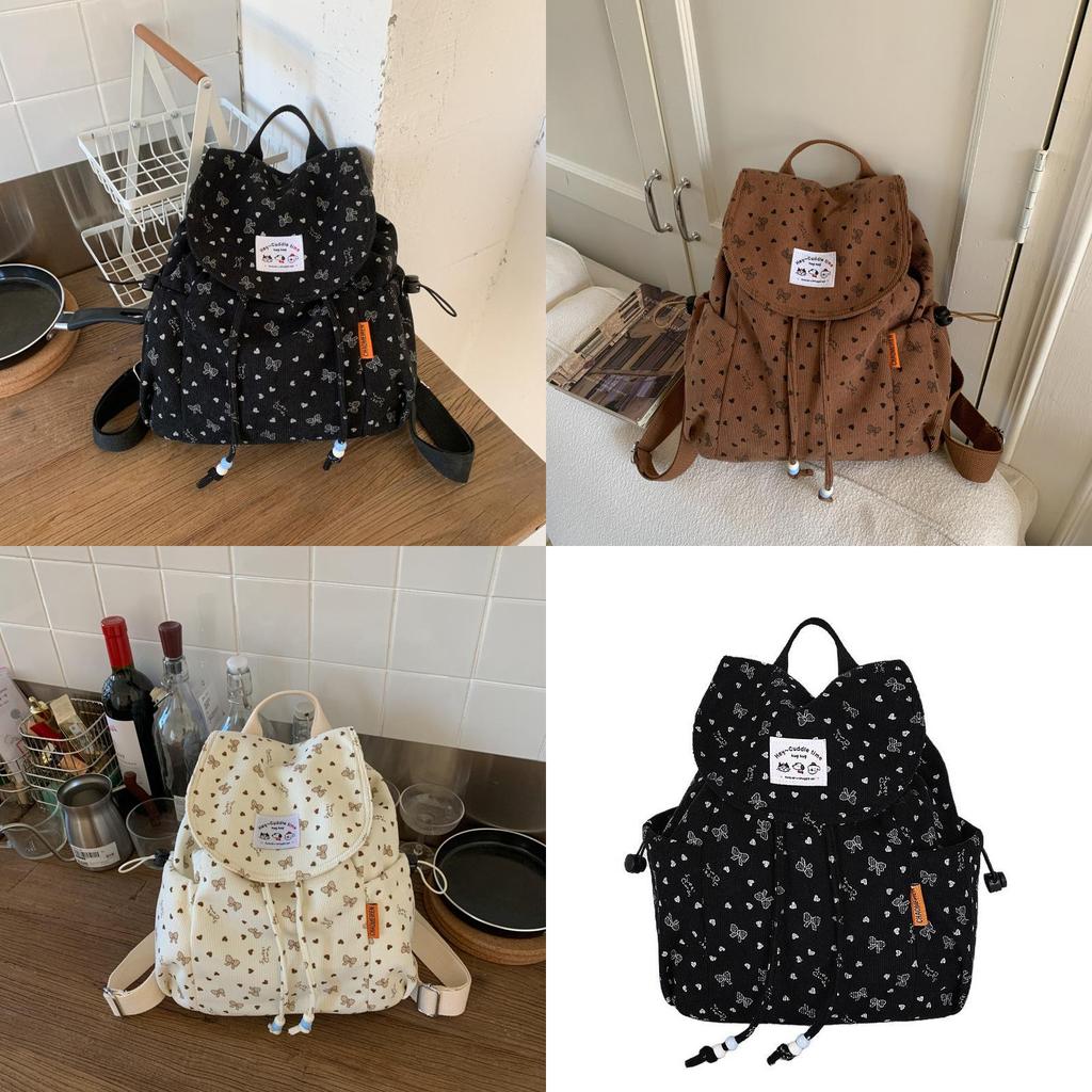 Minimalist Corduroy Womens Backpack With Fabric For School And Commuting