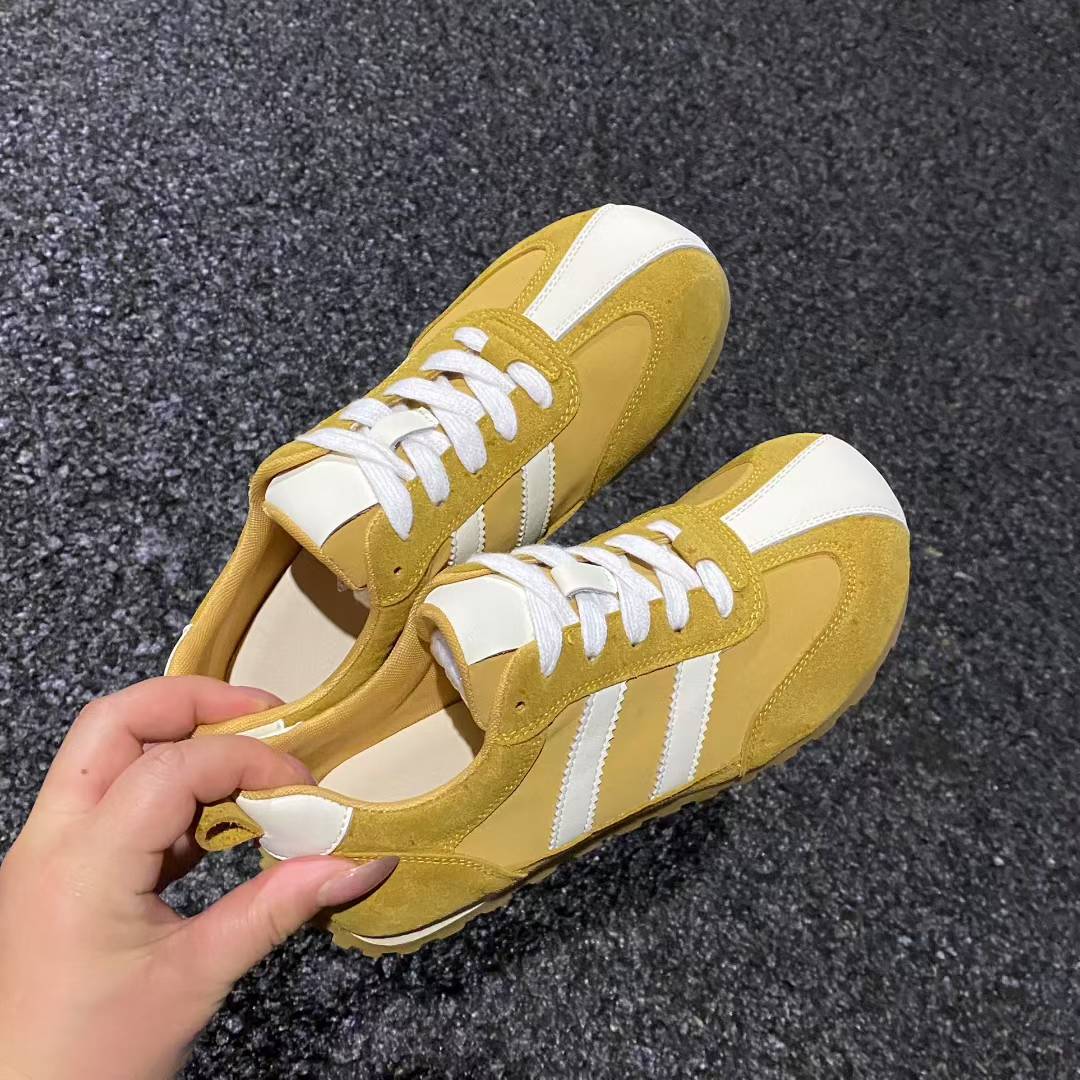 

Кожаные ретро немецкие тренировочные туфли женские 2025 весна и осень новая обувь женская обувь универсальные спортивные туфли на плоской подошве повседневные туфли Форрест Гамп 35