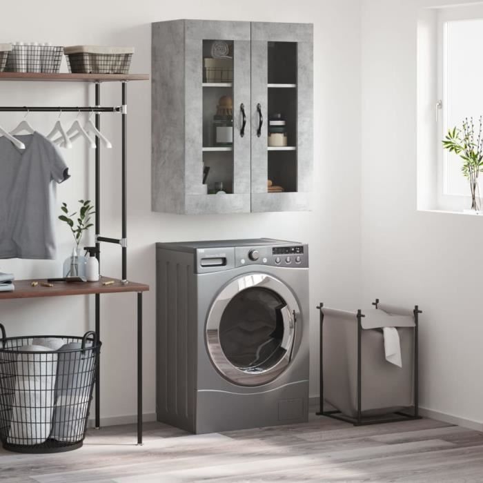 VidaXL Armoire murale gris béton 69,5x34x90 cm bois d'ingénierie 834990