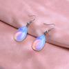 1pair Imitation  stone earrings trade all match simple Opal egg white transparent drop Dangle Earrin